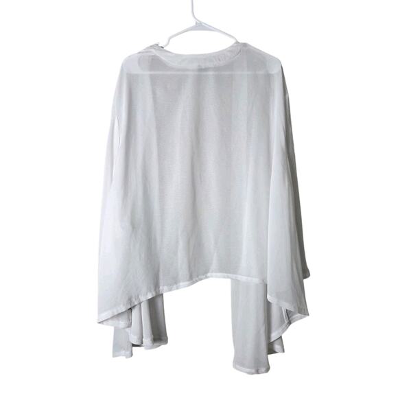 Torrid Drape Kimono Cover Up Plus Size 5/6X White Open Front Flowy - Picture 4 of 4